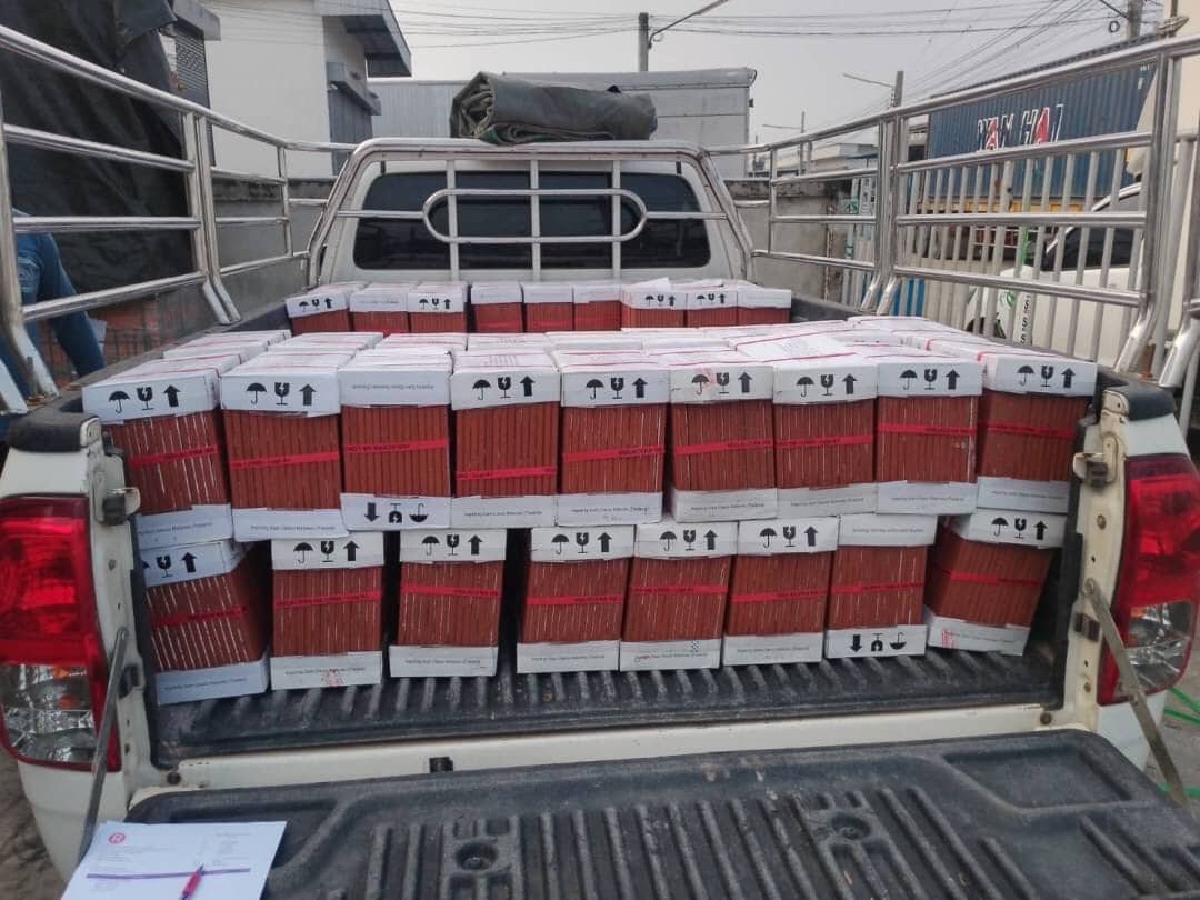 กระเบื้องดินเผา 6×24 สีเบอร์กันดี้ หน้างาน แกลง ระยอง